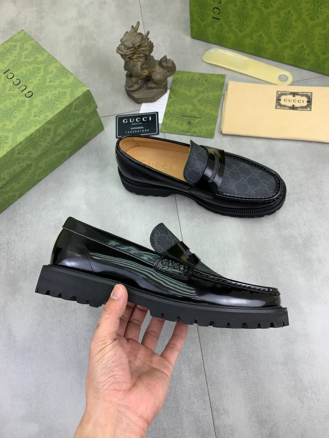 Men's shoes P580💰【New style】🆘Water dyed cowhide lining (GUCCI) Gucci business leather shoes, made of original imported Italian 🇮🇹 open-edge beaded calfskin, fully water-dyed cowhide lining, carefully handmade by professional shoemakers, the original version is specially designed for wear-resistant and lightweight foam outsole. Standard code: 38-45 5️⃣color🉑️select